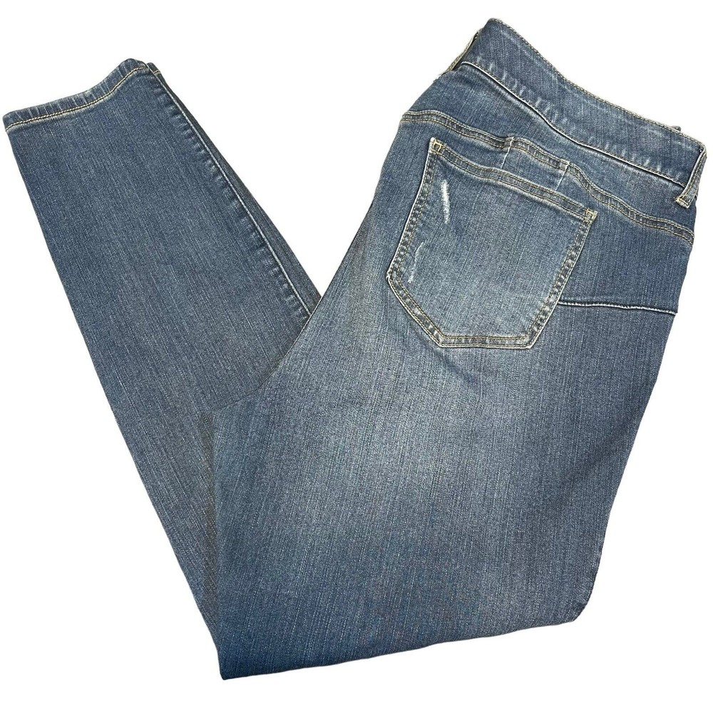 Torrid Jeans Womens 20R Bombshell‎ Skinny Blue Stretch Denim Ripped